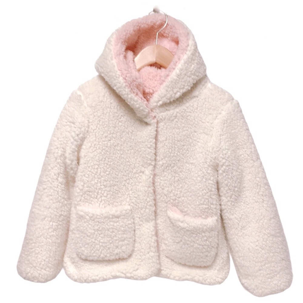 Me Jane Two Tone Plush Sherpa Girls Jacket - Picture 4 of 5